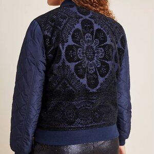 Anthropologie Clemens Burnout Quilted Bomber